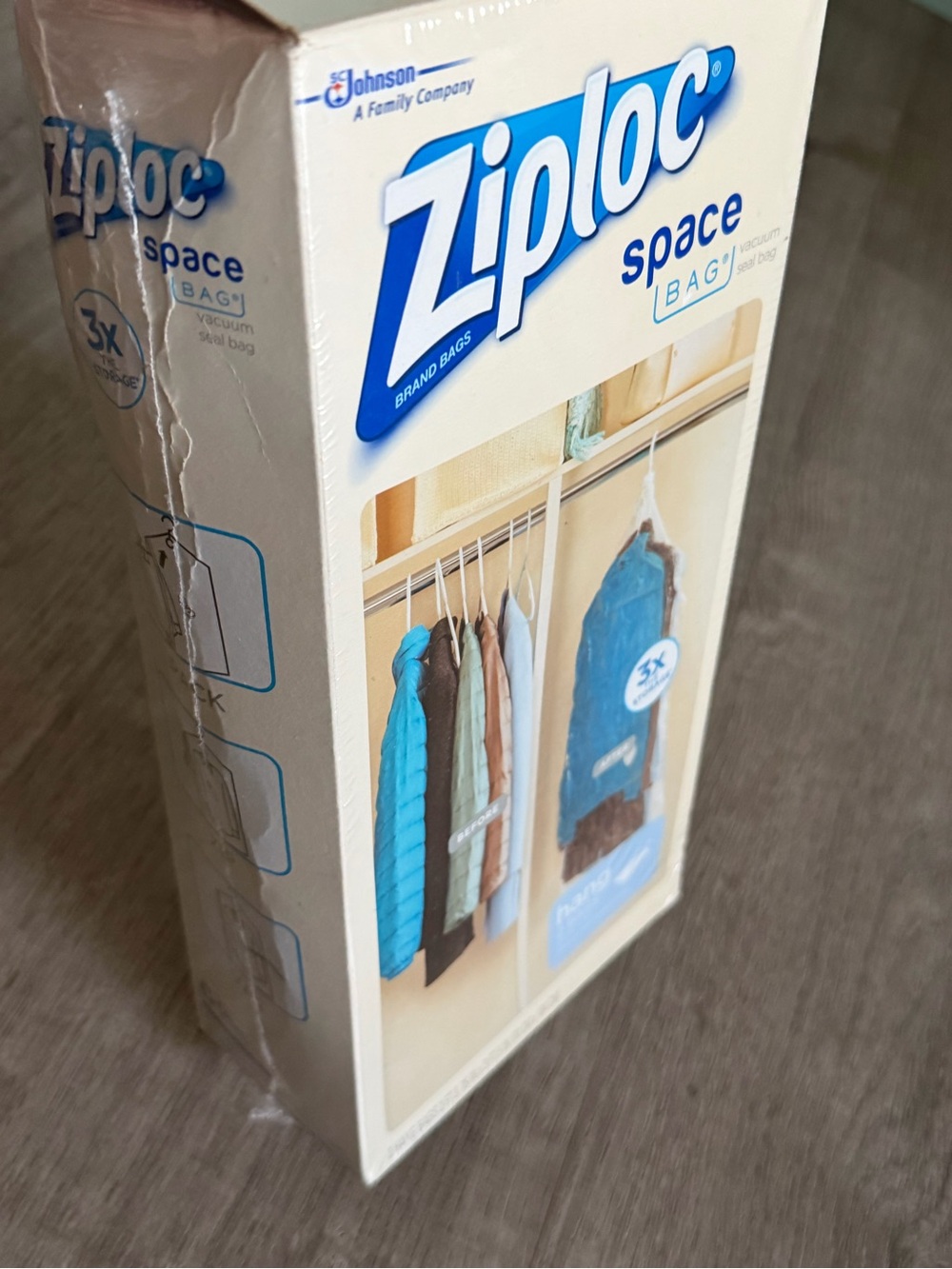 Ziploc Space Bag Hang Vacuum Seal Garment Bags - Blue - Picture 3 of 3